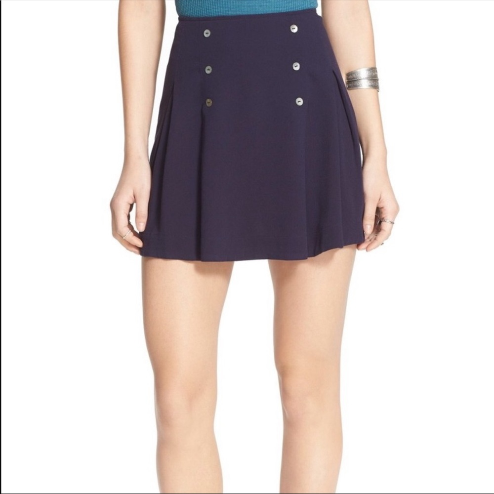 NWT Free People Navy Blue Mini Skirt
